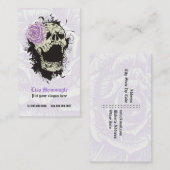 ゴシッエレガントクグランジスカル&パープルバラカスタム 名刺 (正面/裏面)