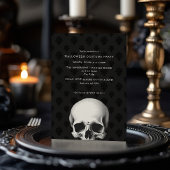 ゴシッエレガントクスカルブラックダマスクハローウィンパーティ