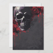 ゴシッエレガントクスカル&バラ結婚ズ 招待状 (裏面)