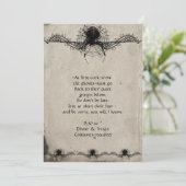 ゴシッエレガントクスパイダーハローウィンパーティ招待状 招待状 (スタンド正面)