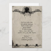 ゴシッエレガントクスパイダーハローウィンパーティ招待状 招待状 (正面/裏面)