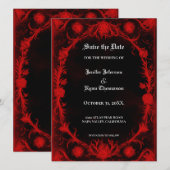 ゴシッエレガントクハロウィーン保存日付招待状 招待状 (正面/裏面)