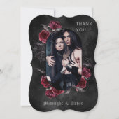 ゴシッエレガントクバラフォト結婚ズ サンキューカード (正面)