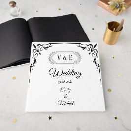 ゴシッエレガントクバラモノグラム結婚ズ ゲストブック