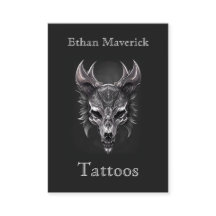 ゴシッエレガントクファンタジーウルフスカルブラック&シルバー