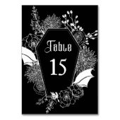 ゴシッエレガントクフローラウェディングレセプションブラック テーブルナンバー (正面)