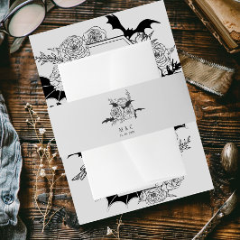 ゴシッエレガントクフローラグレイ結婚ズ 招待状ベリーバンド