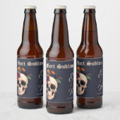 ゴシッエレガントクフローラスカルモノグラ結婚ムのビール ビールラベル (ボトル)