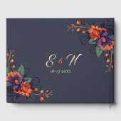 ゴシッエレガントクフローラスカル結婚ズゲストブック ゲストブック (裏面)