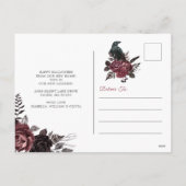 ゴシッエレガントクフローラハロウィーン新しいホームムービング シーズンポストカード (裏面)