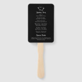 ゴシッエレガントクフローラブラック結婚式 プログラム ハンドファン (裏面)