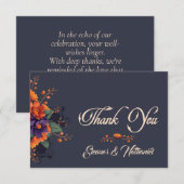 ゴシッエレガントクフローラミニマ結婚リスト サンキューカード (正面/裏面)