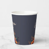 ゴシッエレガントクフローラモノグラム結婚の紙カップ 紙コップ (左)