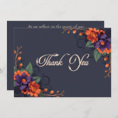 ゴシッエレガントクフローラ伝統結婚の皆様 サンキューカード (正面/裏面)