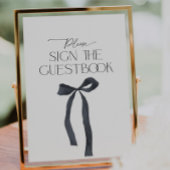 ゴシッエレガントクブラックボウゲストブック 台座サイン