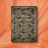 ゴシッエレガントクムーンハロウィーンカクテルパーティー 箔招待状