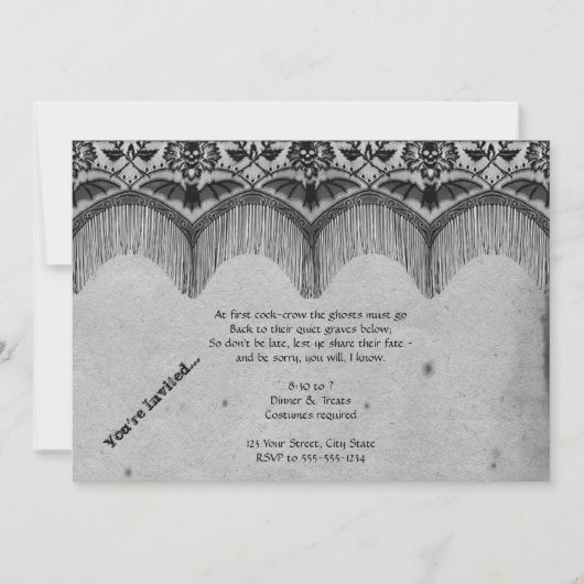 ゴシッエレガントクレースハローウィンパーティ 招待状 (正面)