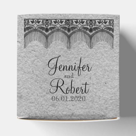 ゴシッエレガントクレースポー結婚式の引き出物ボックス フェイバーボックス (上部)