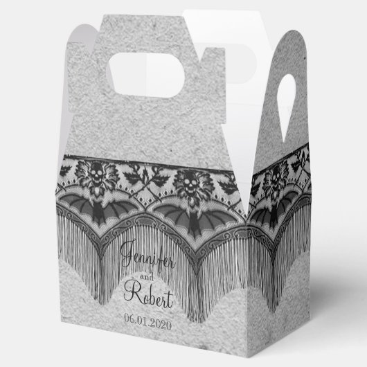 ゴシッエレガントクレースポー結婚式の引き出物ボックス フェイバーボックス (オープン)