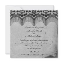 ゴシッエレガントクレースポー結婚式招待状