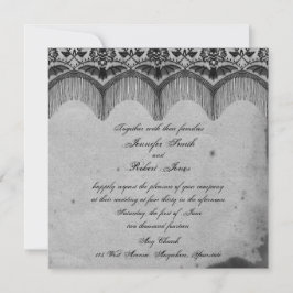 ゴシッエレガントクレースポー結婚式招待状 招待状