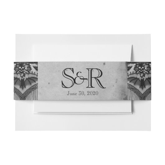 ゴシッエレガントクレースポ結婚スのベリーバンド 招待状ベリーバンド (正面例)