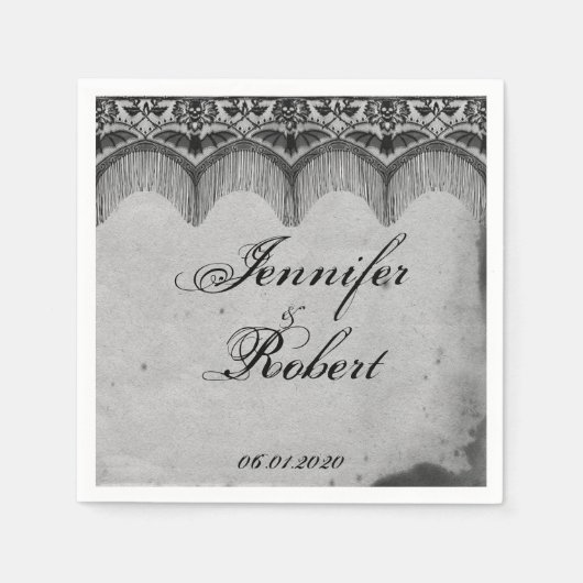 ゴシッエレガントクレースポ結婚スナプキン スタンダードカクテルナプキン (正面)