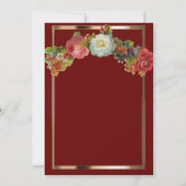 ゴシッエレガントクヴィンテージの花は日付保存 招待状 (裏面)