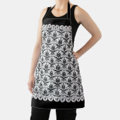 ゴシッエレガントクヴィンテージダマスク&スカルパターン エプロン (インサイチュ)