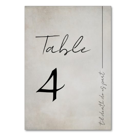 ゴシッエレガントク動揺してス テーブルナンバー (裏面)