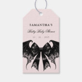 ゴシッエレガントク式ベビーシャワーメッセージカード ギフトタグ (正面)