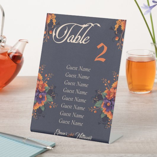 ゴシッエレガントク式個々のテーブル座席表 台座サイン (インサイチュ)