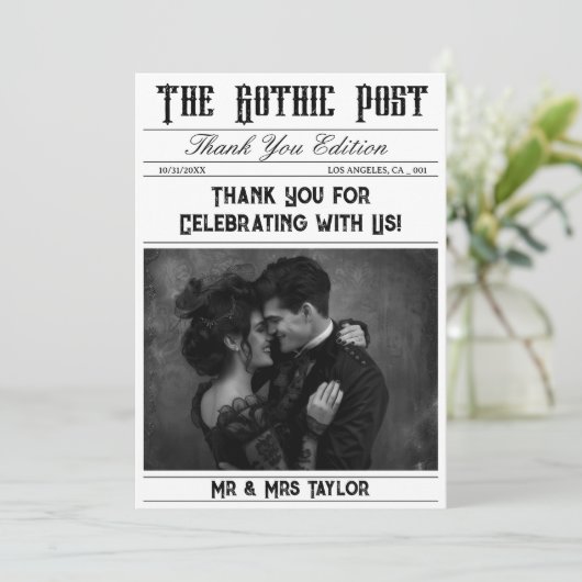 ゴシッエレガントク新聞写真ありがとう 招待状 (スタンド正面)