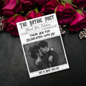 ゴシッエレガントク新聞写真ありがとう 招待状