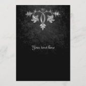 ゴシッエレガントク暗色恋愛の結婚式 プログラム (裏面)