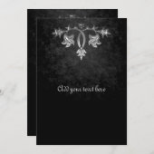 ゴシッエレガントク暗色恋愛の結婚式 プログラム (正面/裏面)