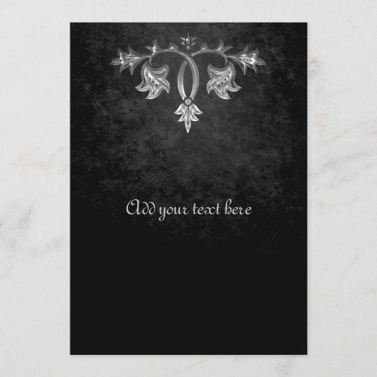 ゴシッエレガントク暗色恋愛の結婚式 プログラム (正面)