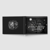 ゴシッエレガントク暗黒の森の写真結婚の ゲストブック (全面)