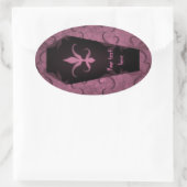 ゴシッエレガントク棺ハロウィーンの好意ラベル 楕円形シール (バッグ)