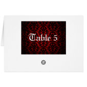 ゴシッエレガントク結婚のテーブル番号カード (裏面横)