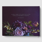 ゴシッエレガントク色の濃結婚い花 ゲストブック (裏面)