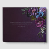 ゴシッエレガントク色の濃結婚い花 ゲストブック (裏面)