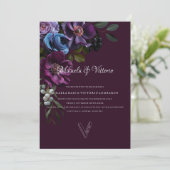 ゴシッエレガントク色の濃結婚い花 招待状 (スタンド正面)