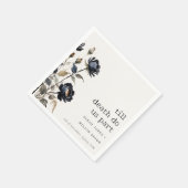 ゴシッエレガントク色ダークウォーターカラーブラックバラ結婚ズ スタンダードカクテルナプキン (角)