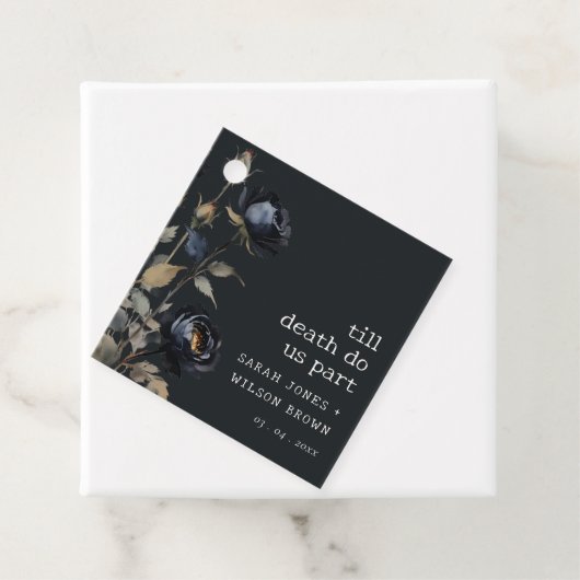 ゴシッエレガントク色ダークウォーターカラーブラックバラ結婚ズ フェイバータグ (インサイチュ)