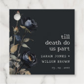 ゴシッエレガントク色ダークウォーターカラーブラックバラ結婚ズ フェイバータグ (正面)