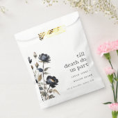 ゴシッエレガントク色ダークウォーターカラーブラックバラ結婚ズ フェイバーバッグ (封をした状態)