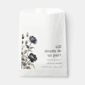 ゴシッエレガントク色ダークウォーターカラーブラックバラ結婚ズ フェイバーバッグ (正面)