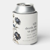 ゴシッエレガントク色ダークウォーターカラーブラックバラ結婚ズ 缶クーラー (缶裏面)