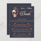 ゴシッエレガントク3DフローラスカルQRコード詳細 エンクロージャーカード (正面/裏面)